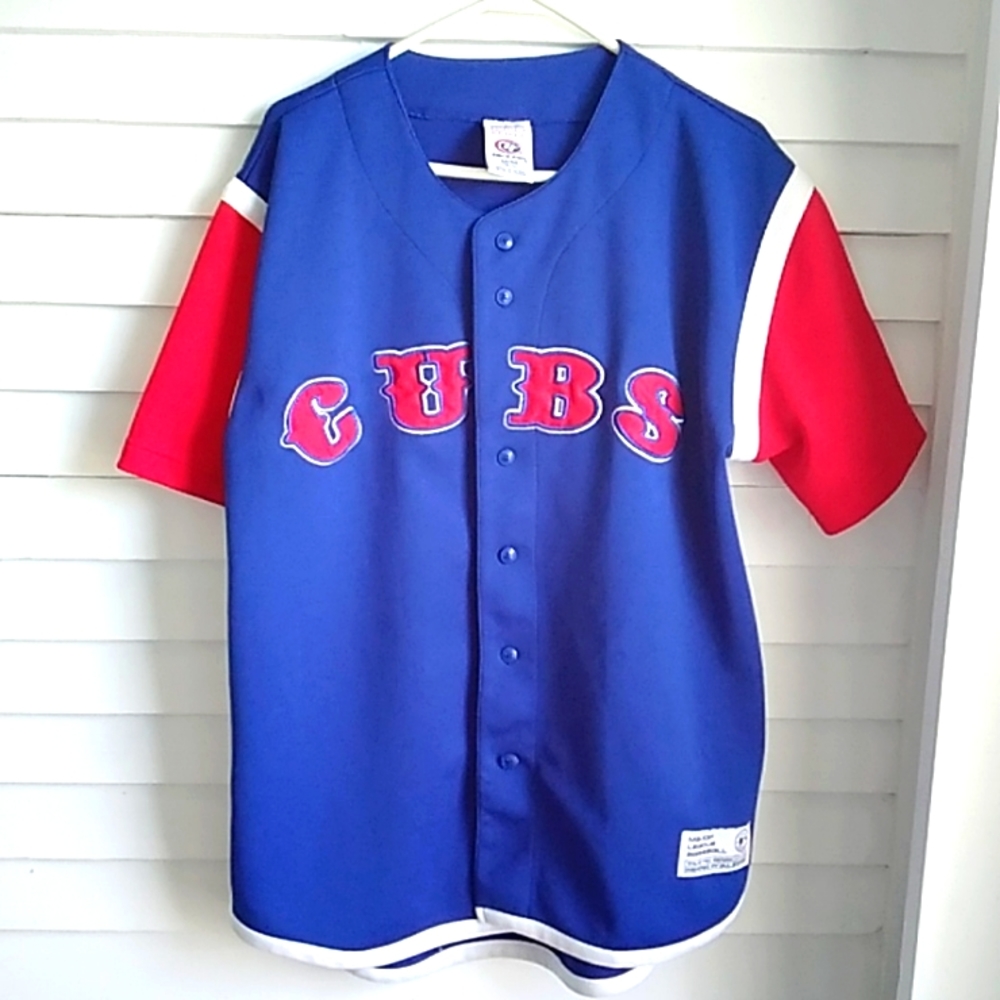CHICAGO CUBS jersey size M sewn on logo embroidered MLB True Fan